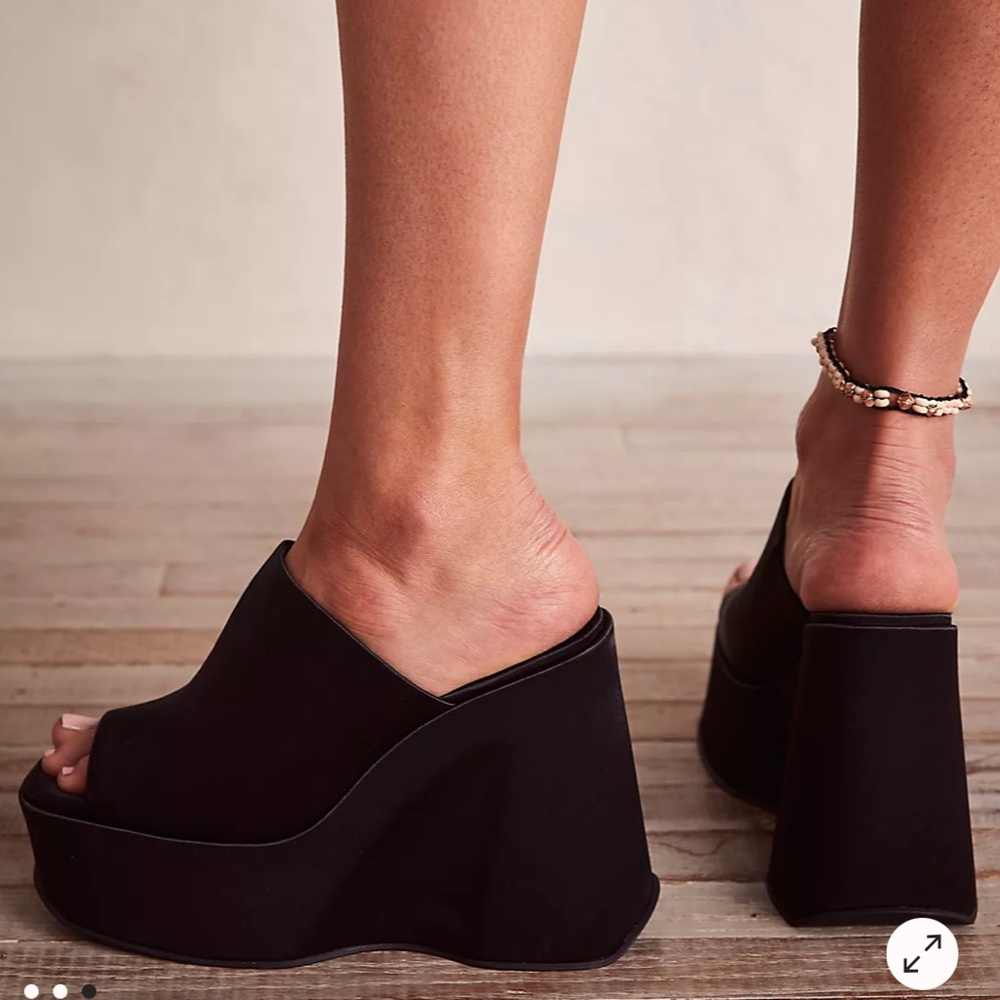 Jeffrey Campbell Sydney Satin Wedge Heels